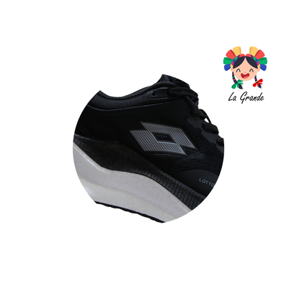 9H585002 LOTTO Negro Gris Tenis Deportivo para Caballero