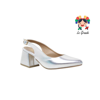 3125 FASHION STAR Plata Cabra Zapatilla Casual para Dama
