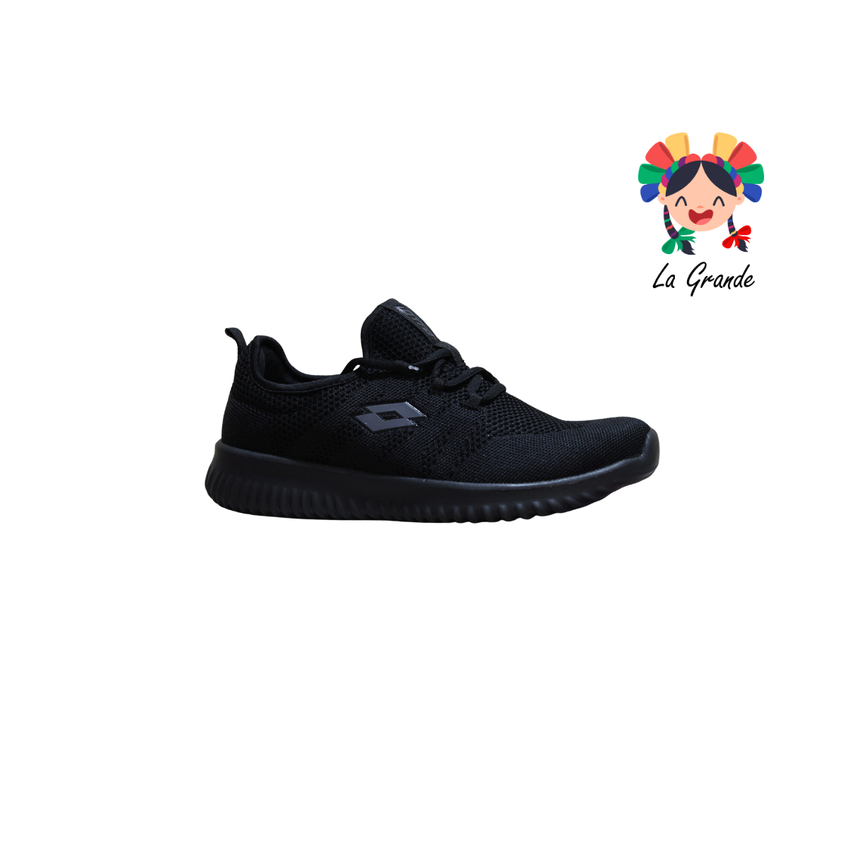 H9252 LOTTO Negro Negro Tenis Deportivo para Dama y Joven