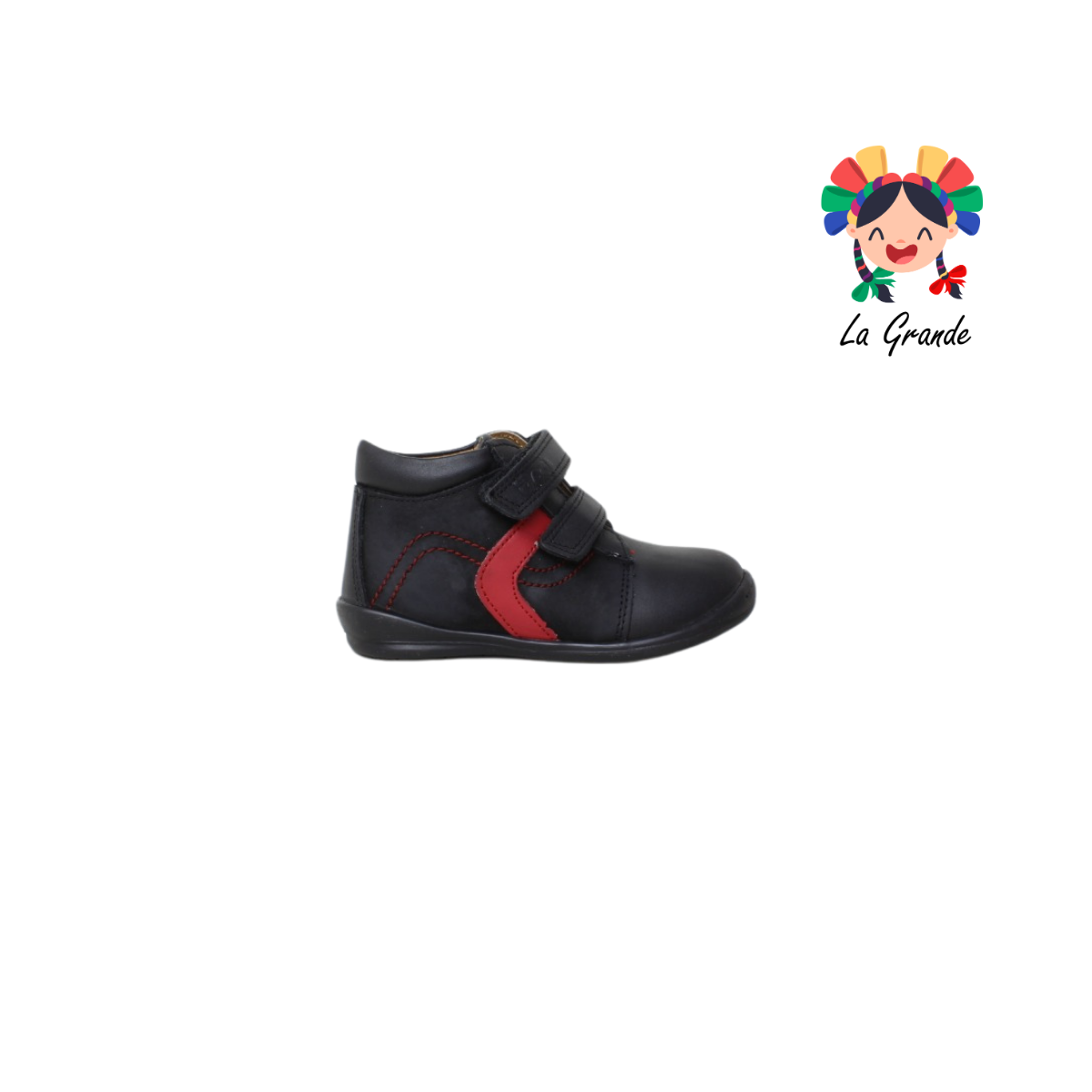 3134 DOGI Negro Piel Zapato Casual para Bebé