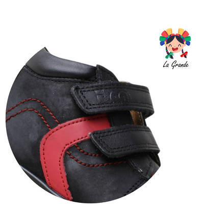 3134 DOGI Negro Piel Zapato Casual para Bebé