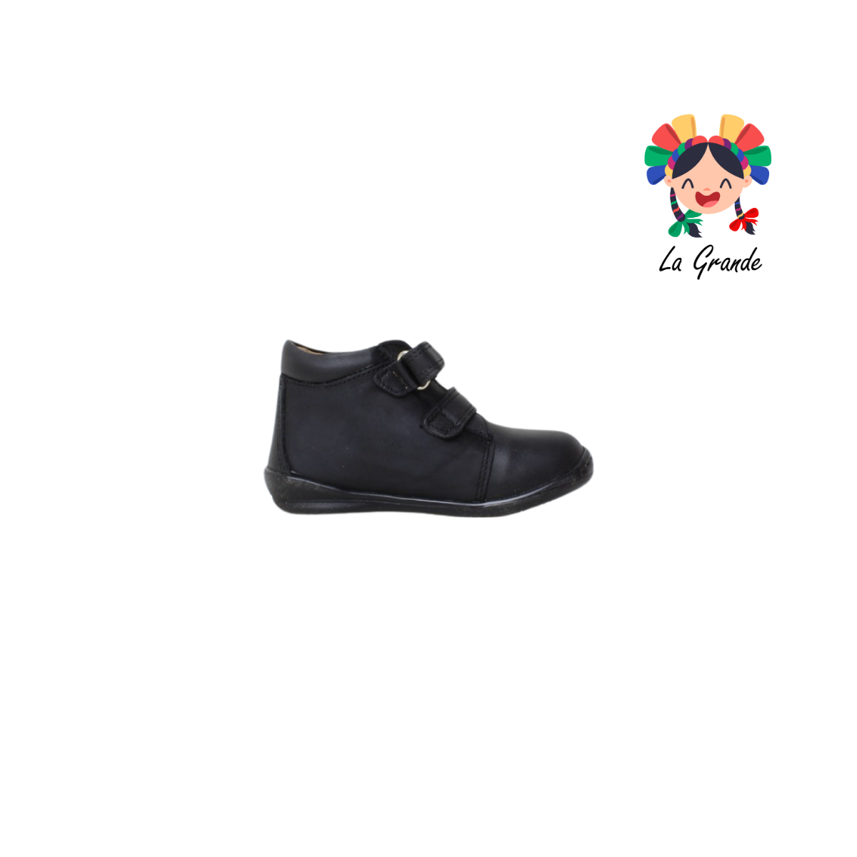 3134 DOGI Negro Piel Zapato Casual para Bebé