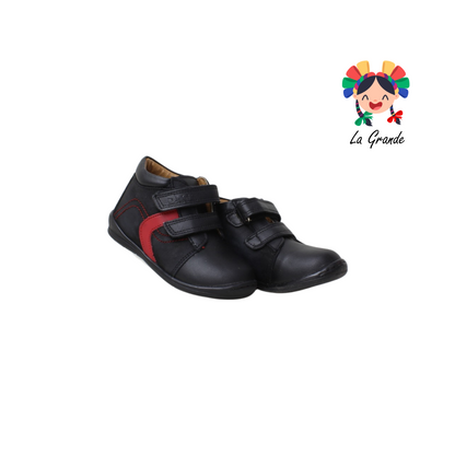 3134 DOGI Negro Piel Zapato Casual para Bebé