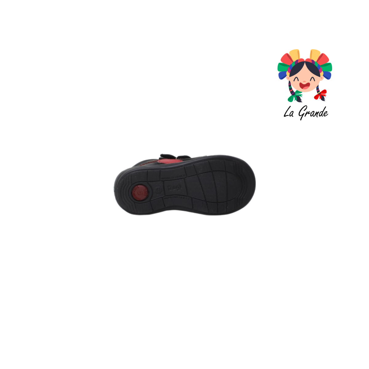 3134 DOGI Negro Piel Zapato Casual para Bebé