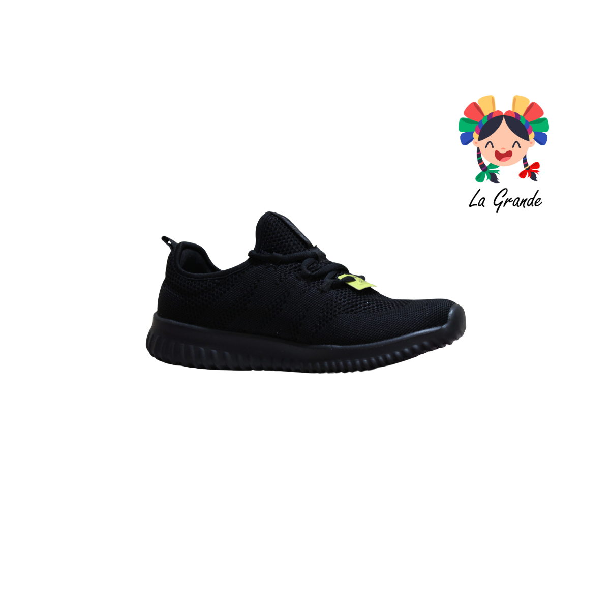 H9252 LOTTO Negro Negro Tenis Deportivo para Dama y Joven