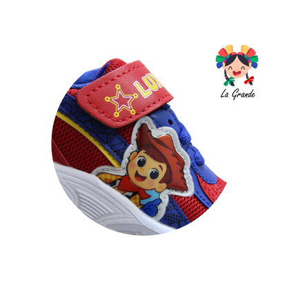3147 BF Wodi LUX-10 Rojo Rey Tenis Casual con Luz Led para Bebe y Niño