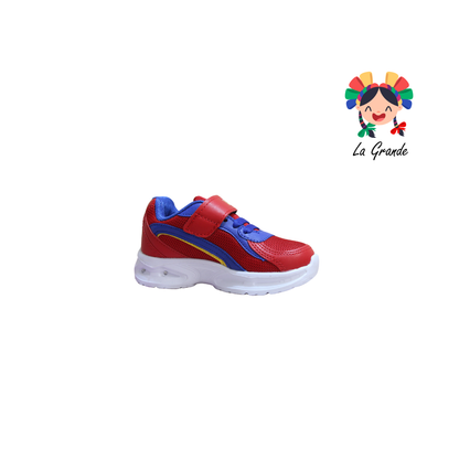 3147 BF Wodi LUX-10 Rojo Rey Tenis Casual con Luz Led para Bebe y Niño