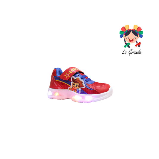 3147 BF Wodi LUX-10 Rojo Rey Tenis Casual con Luz Led para Bebe y Niño