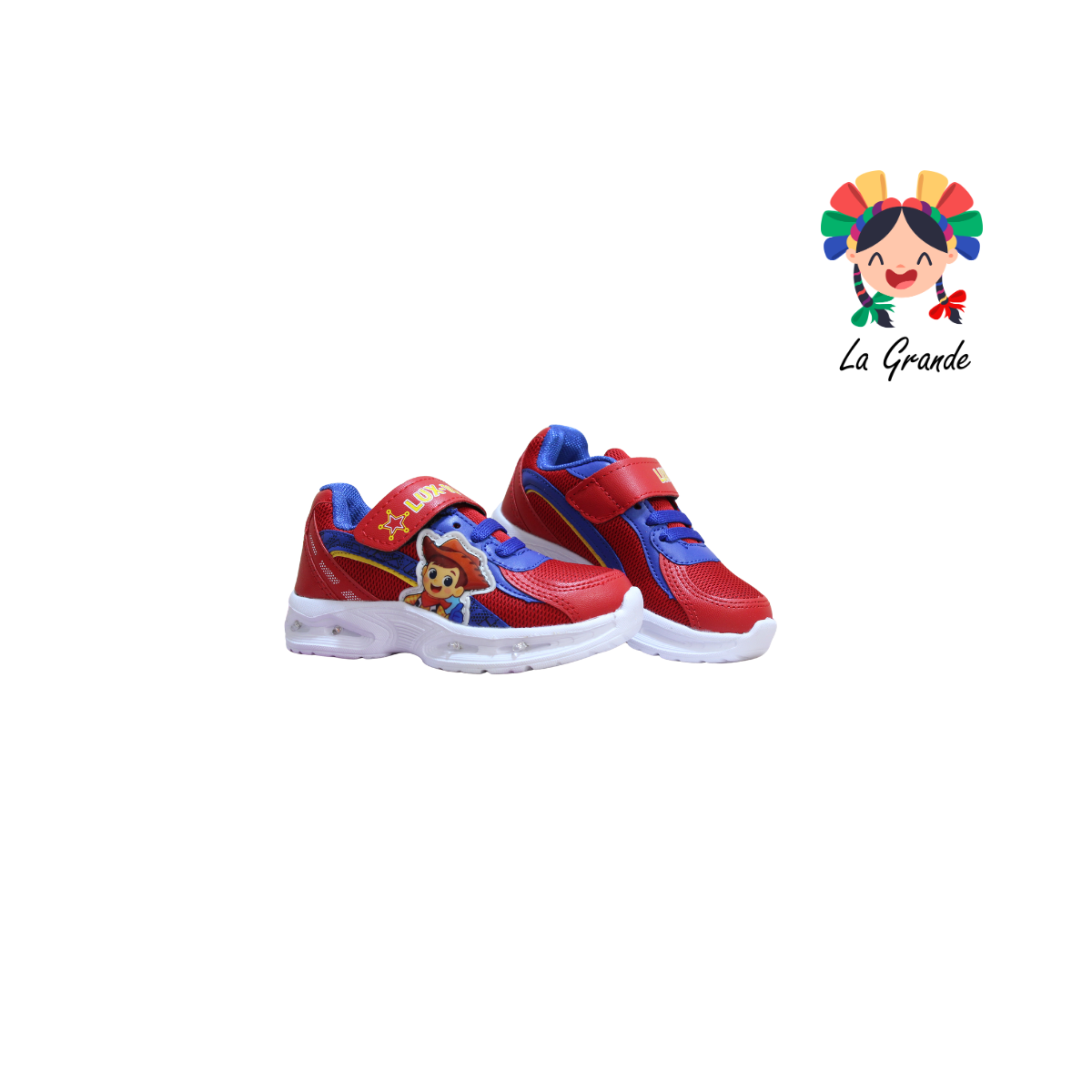 3147 BF Wodi LUX-10 Rojo Rey Tenis Casual con Luz Led para Bebe y Niño
