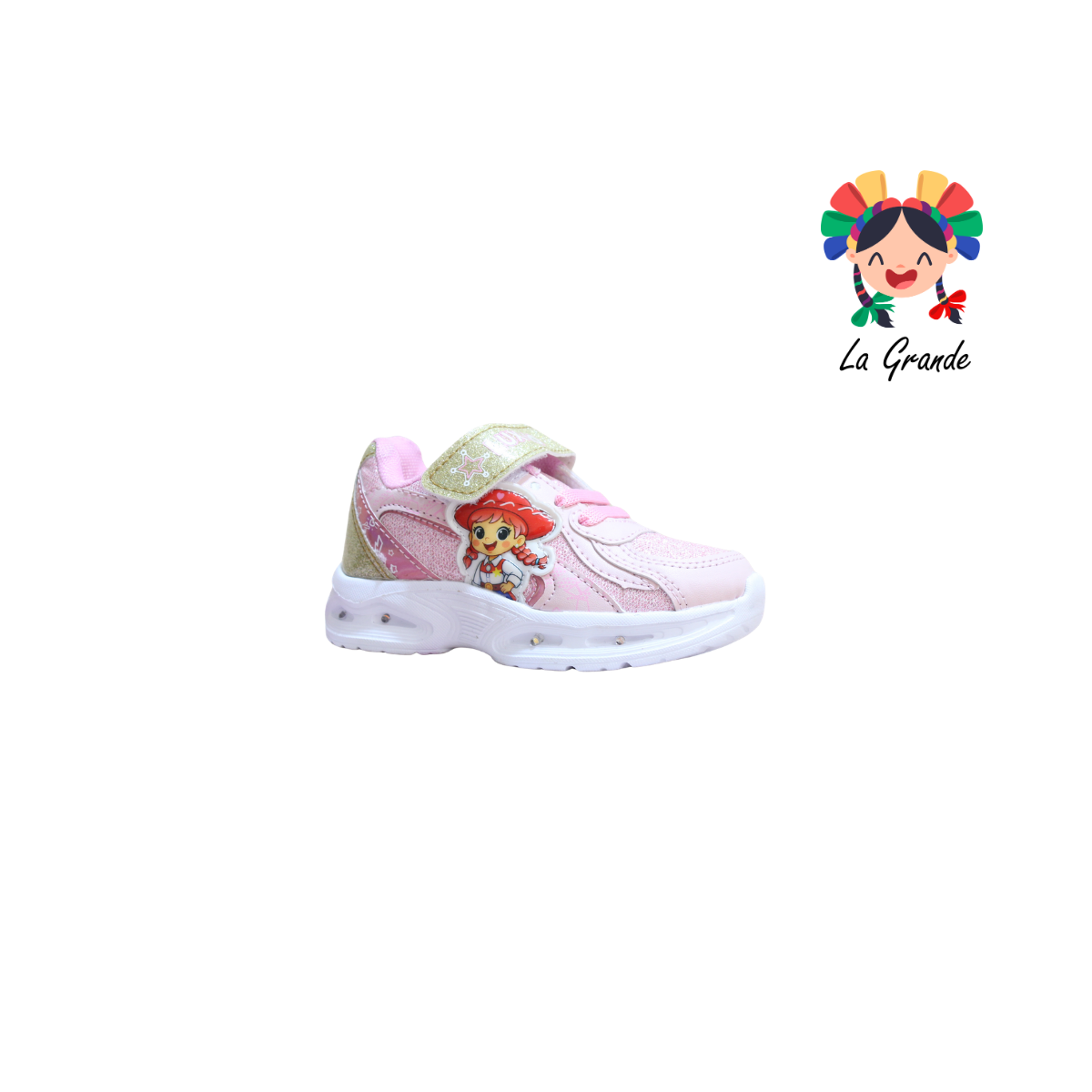 3147 BF Jesi LUX-10 Rosa Rosa Tenis Casual con Luz Led para Bebe y Niña