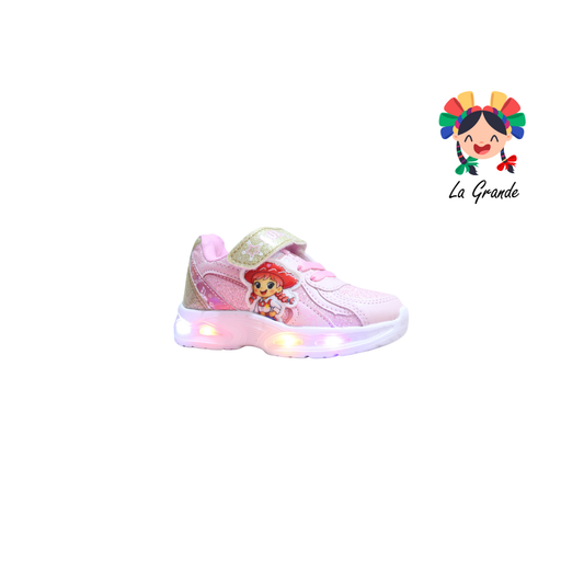 3147 BF Jesi LUX-10 Rosa Rosa Tenis Casual con Luz Led para Bebe y Niña