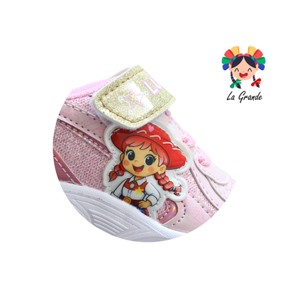 3147 BF Jesi LUX-10 Rosa Rosa Tenis Casual con Luz Led para Bebe y Niña