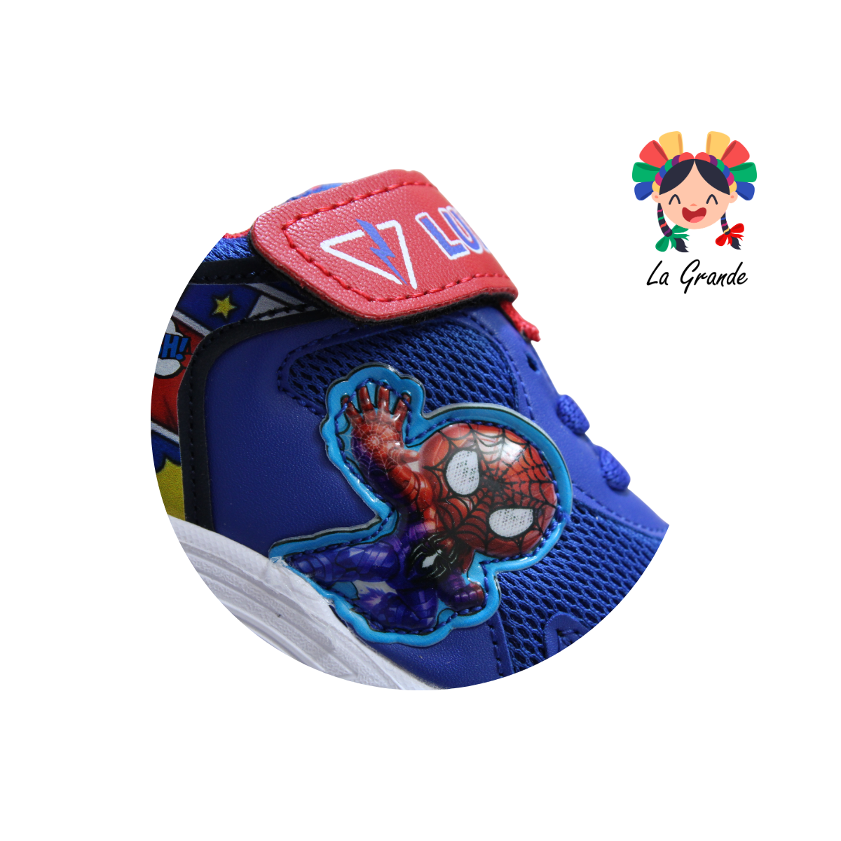 3153 BF Spider LUX-10 Rey Rojo Tenis Casual con Luz Led para Niño