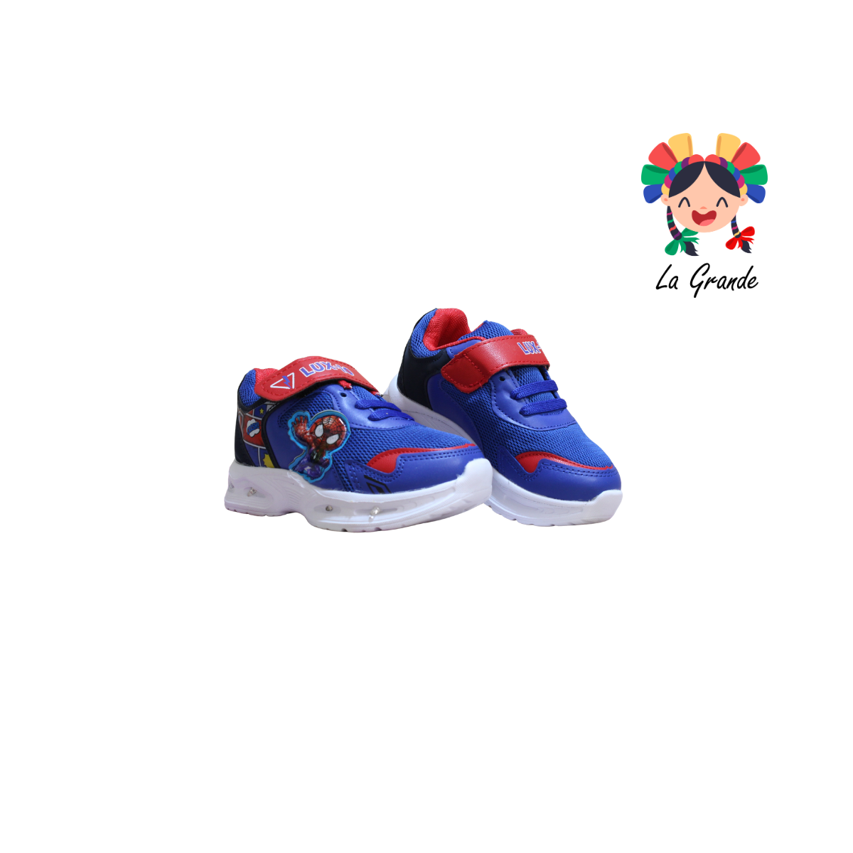 3153 BF Spider LUX-10 Rey Rojo Tenis Casual con Luz Led para Niño