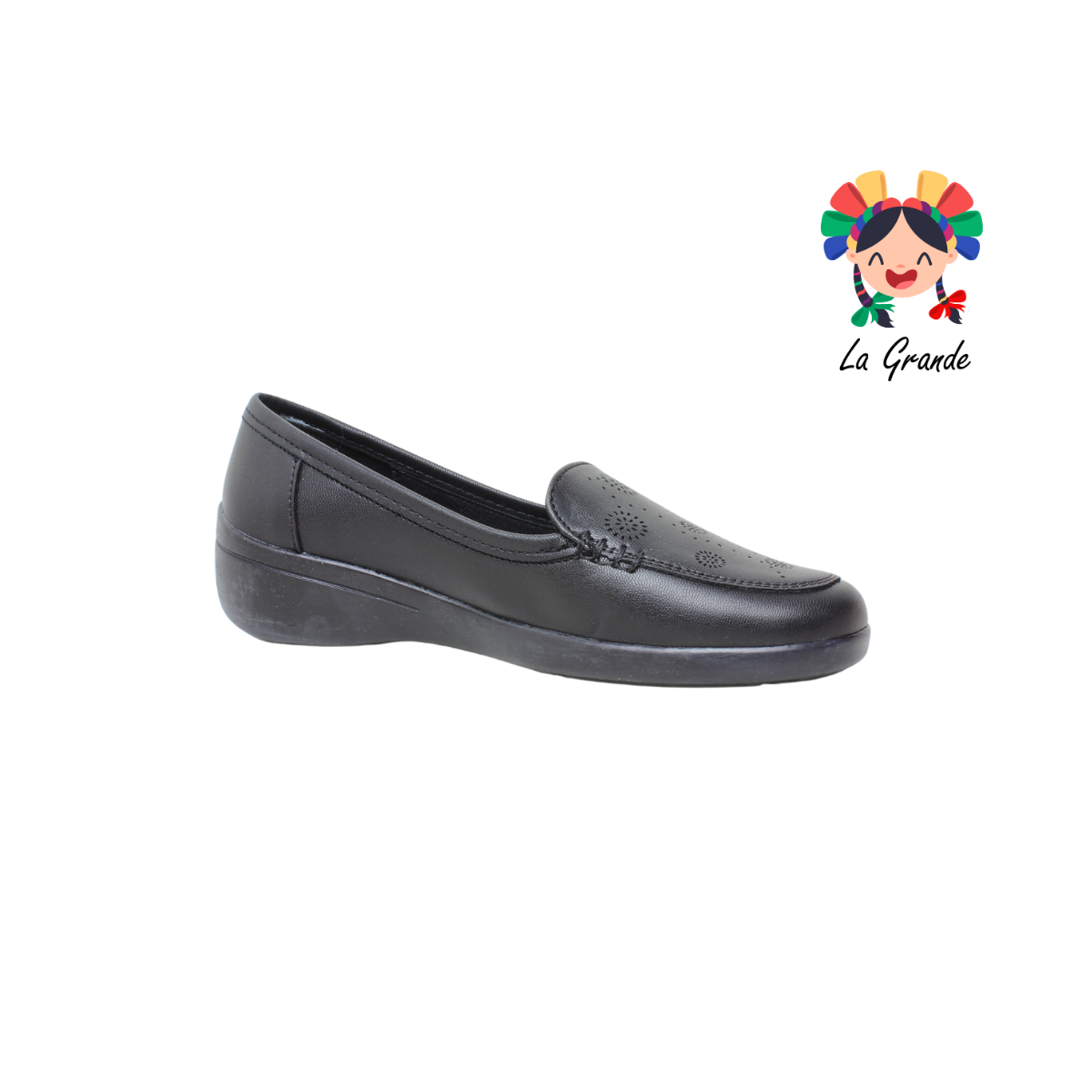 9414 ETNIA Negro Cabra Zapato Casual para Dama