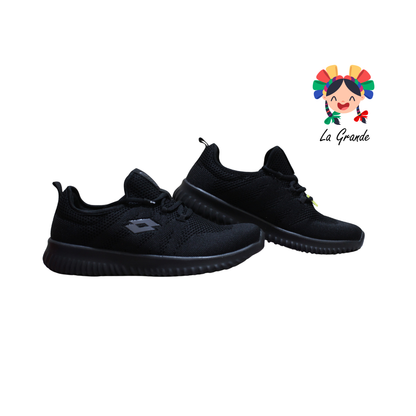 H9252 LOTTO Negro Negro Tenis Deportivo para Dama y Joven
