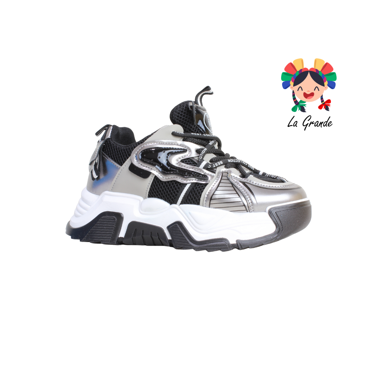 301B FOSUM Gris Oscuro Sint Tenis Casual para Dama