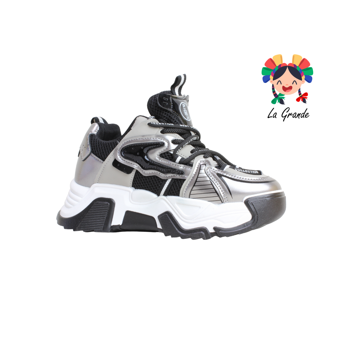 301B FOSUM Gris Oscuro Sint Tenis Casual para Dama