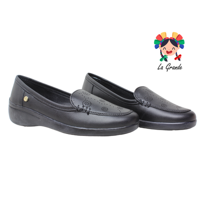 9414 ETNIA Negro Cabra Zapato Casual para Dama