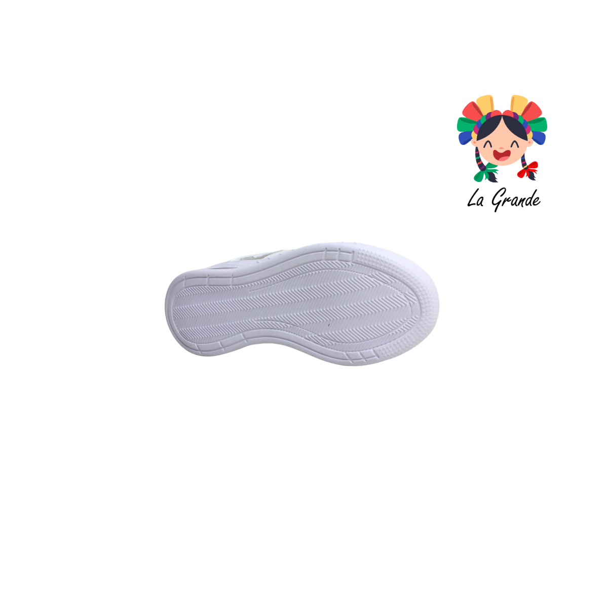 262 APT Blanco Tornasol Piel Tenis Casual para Niña y Niño