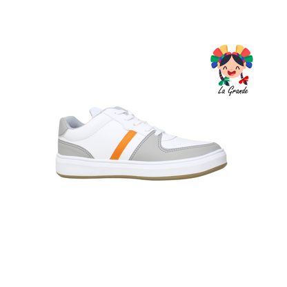 3185 ROKINO Blanco Gris Tenis Casual para Joven y Dama