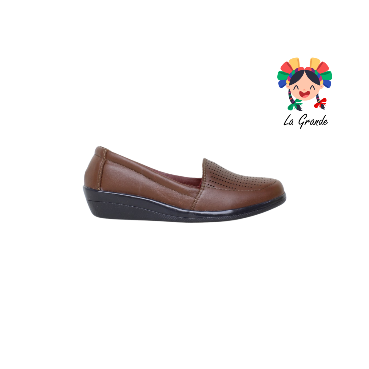 318 LORENA Tabaco Piel Zapato Casual para Dama