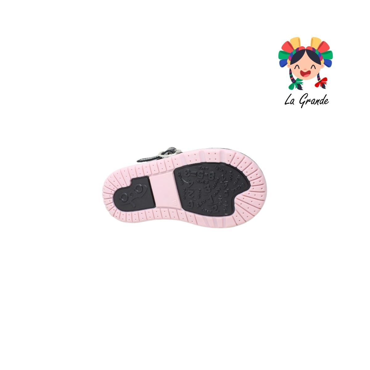 318 WIZZYZ Negro Piel Zapato Escolar para Niña