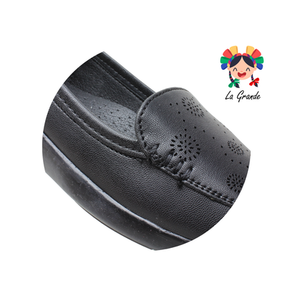 9414 ETNIA Negro Cabra Zapato Casual para Dama