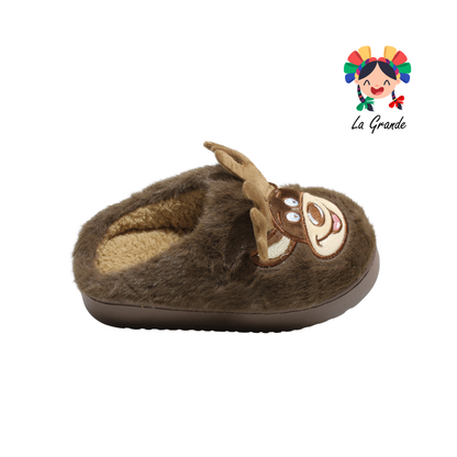HH-00303 MT Multicolor Reno Pantufla Afelpada para Dama y Joven