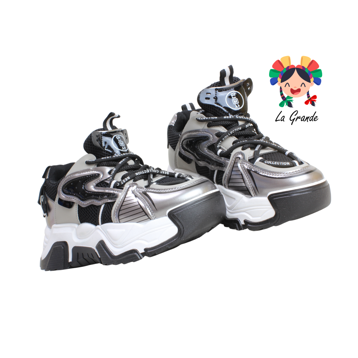 301B FOSUM Gris Oscuro Sint Tenis Casual para Dama
