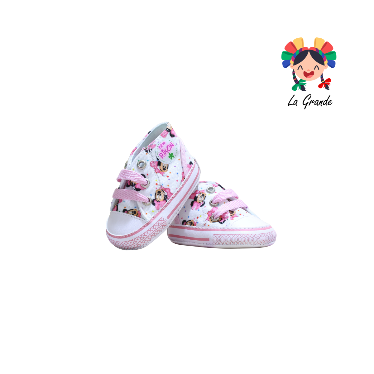 684 PEKE KIDS Minie Rosa Sintético Tenis Casual para Bebé