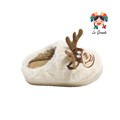 HH-00303 MT Multicolor Reno Pantufla Afelpada para Dama y Joven