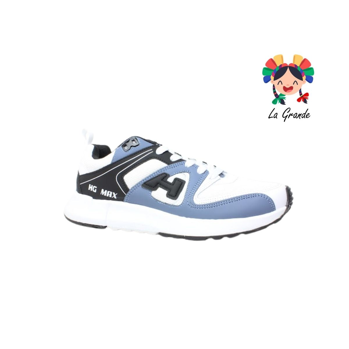 322 H-GROSS Blanco Negro Denim Tenis Deportivo para Caballero