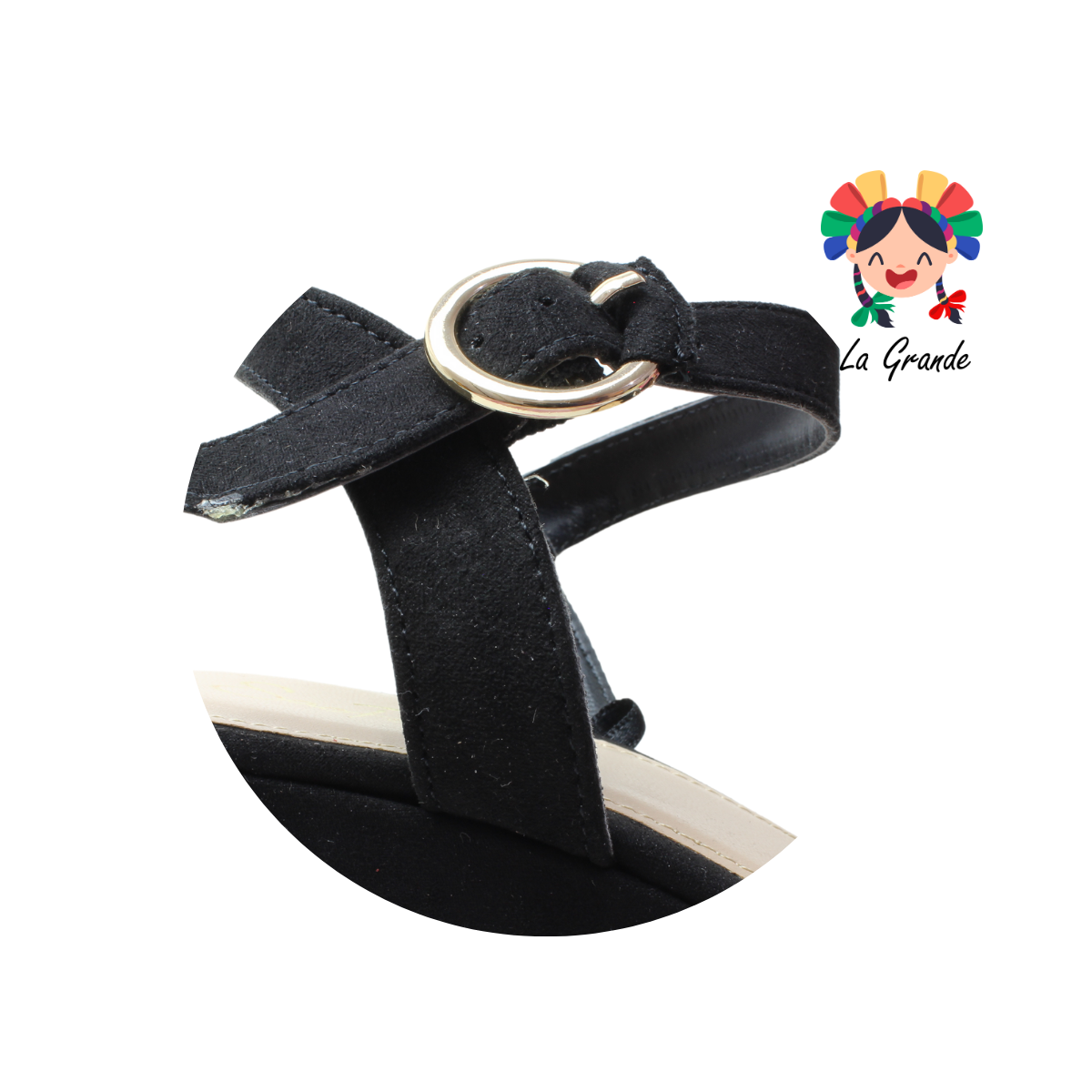 9408 SAO PAULO Negro Nobuck Zapatilla Casual para Dama