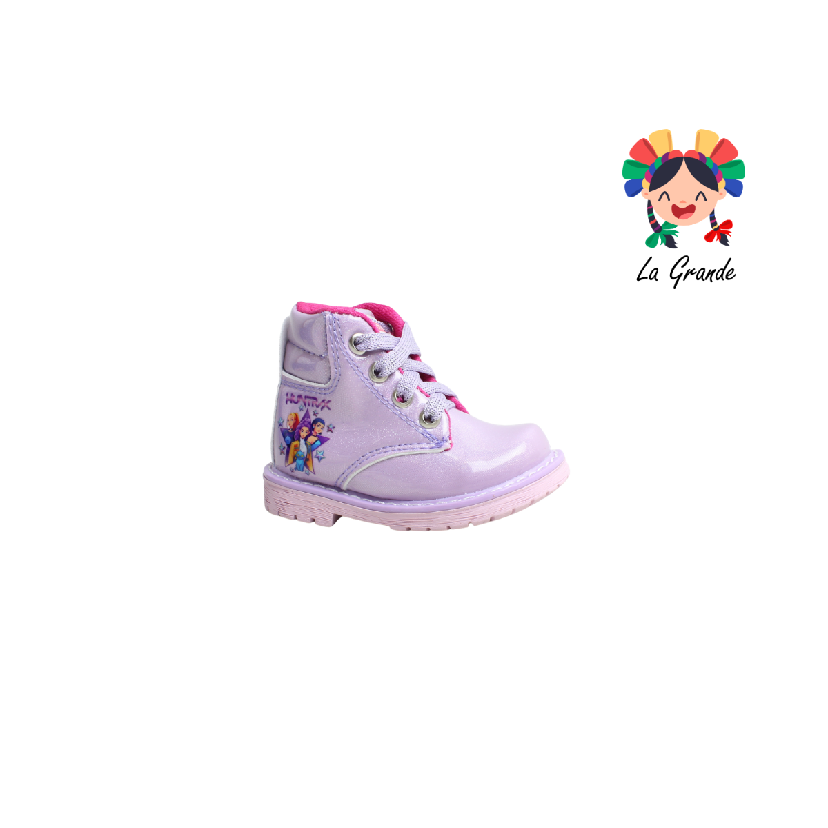2040 TREK Lila Glitter Bota Casuales para Niña