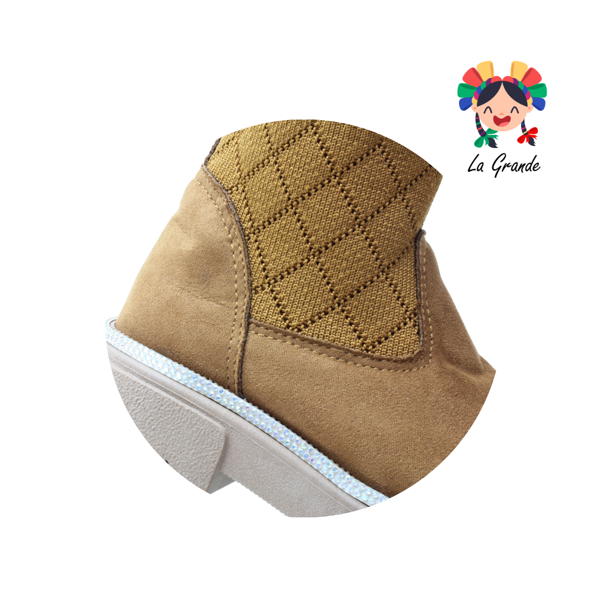 325 WENDY Melle Durazno Calcetin Bota Casual para Niña