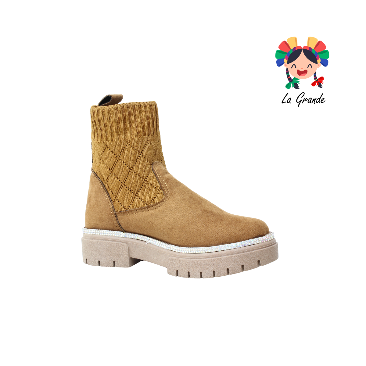 325 WENDY Melle Durazno Calcetin Bota Casual para Niña