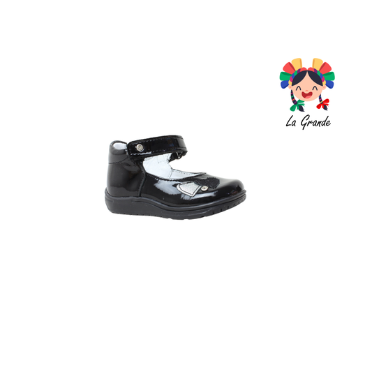 326 WIZZYZ Negro Charol Zapato Casual para Bebé