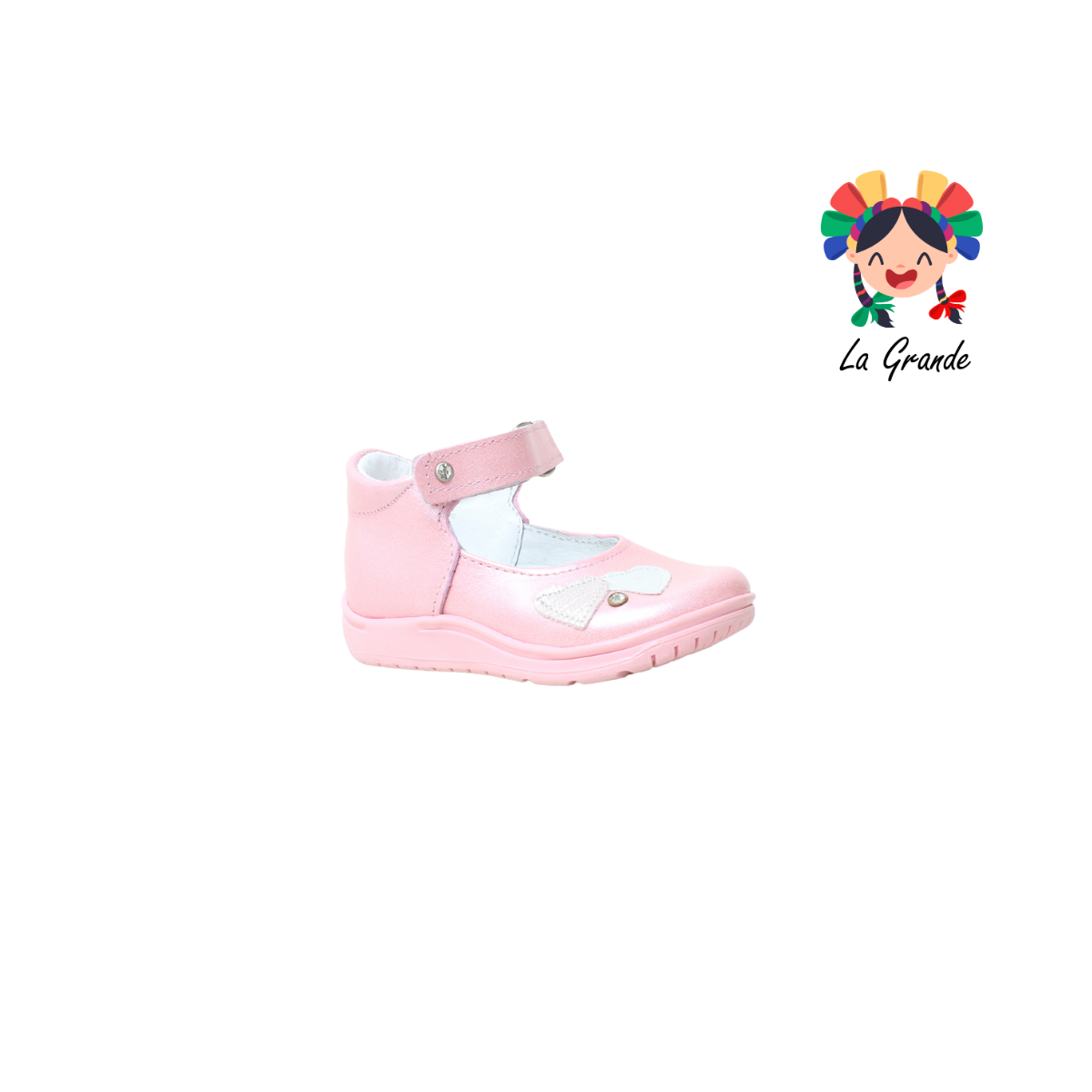 326 WIZZYZ Rosa Nacarado Piel  Zapato Casual para Bebé