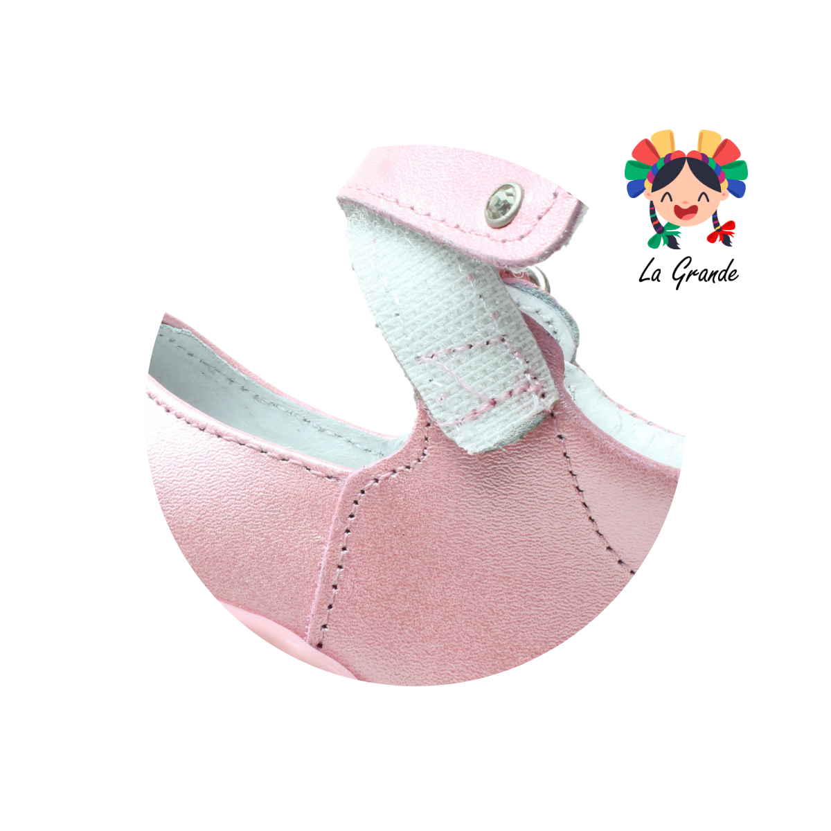326 WIZZYZ Rosa Nacarado Piel  Zapato Casual para Bebé