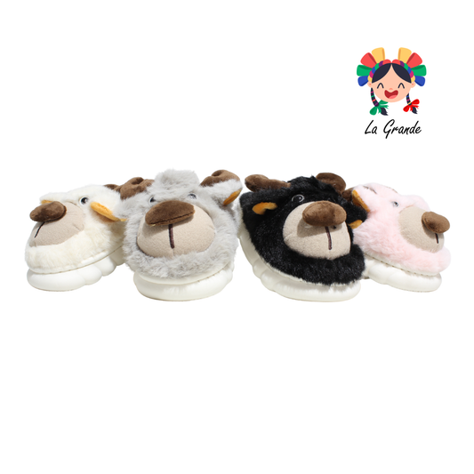 SJT-00036 MT Multicolor Reno Pantufla Afelpada para Niña y Niño