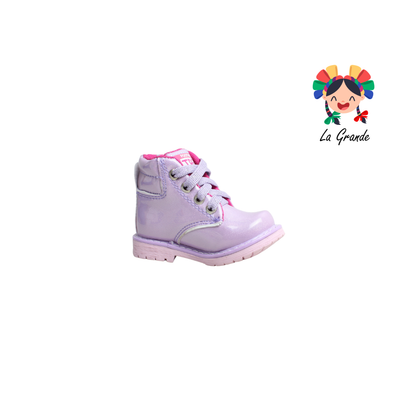 2040 TREK Lila Glitter Bota Casuales para Niña