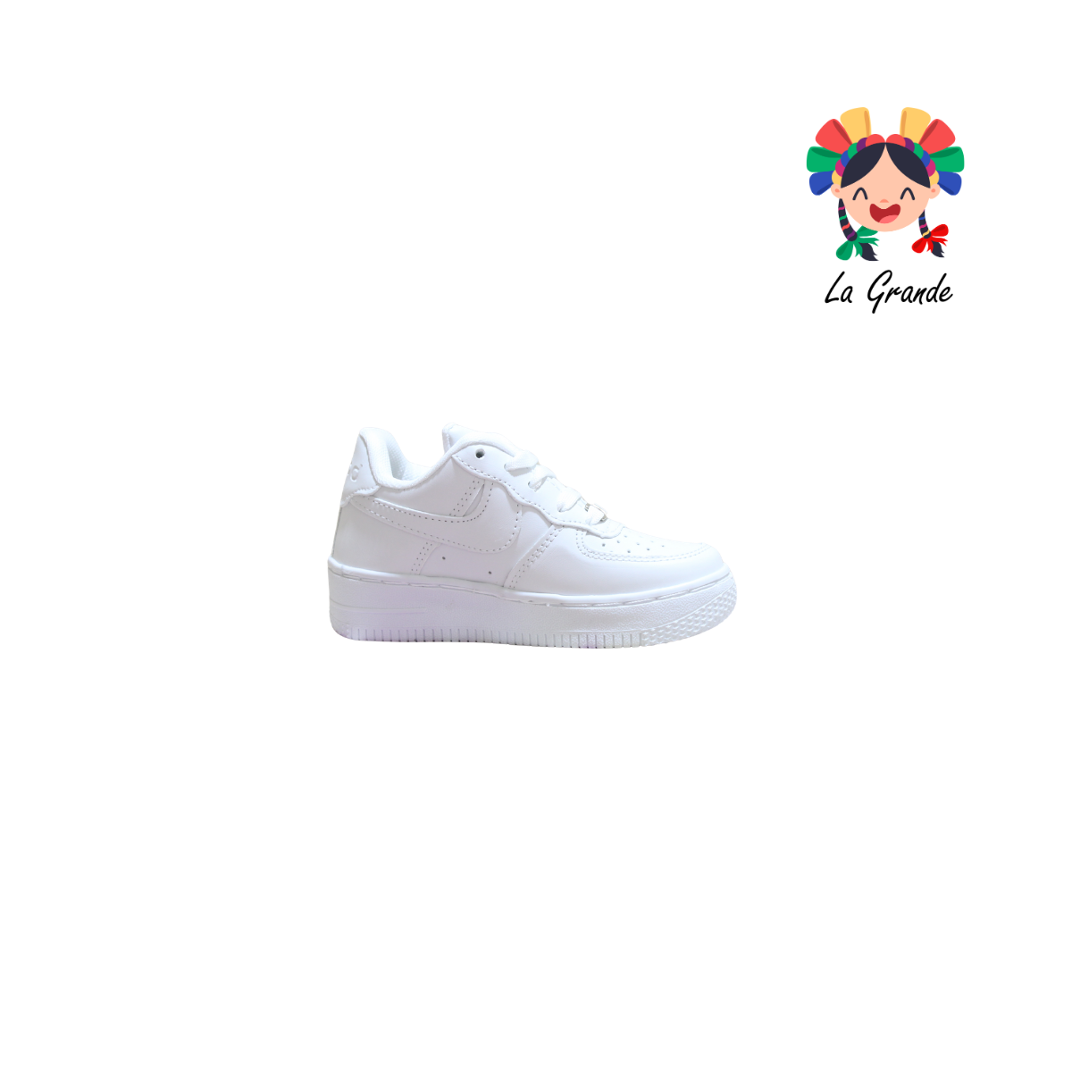 FORCE X-PLOD Blanco Blanco Sintético Tenis Casual Para Niña, Niño, Dama, Joven y Caballero