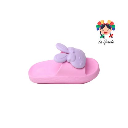 2301-A XTB Conejo Multicolor Sintético Sandalia de Playa o Baño para Dama