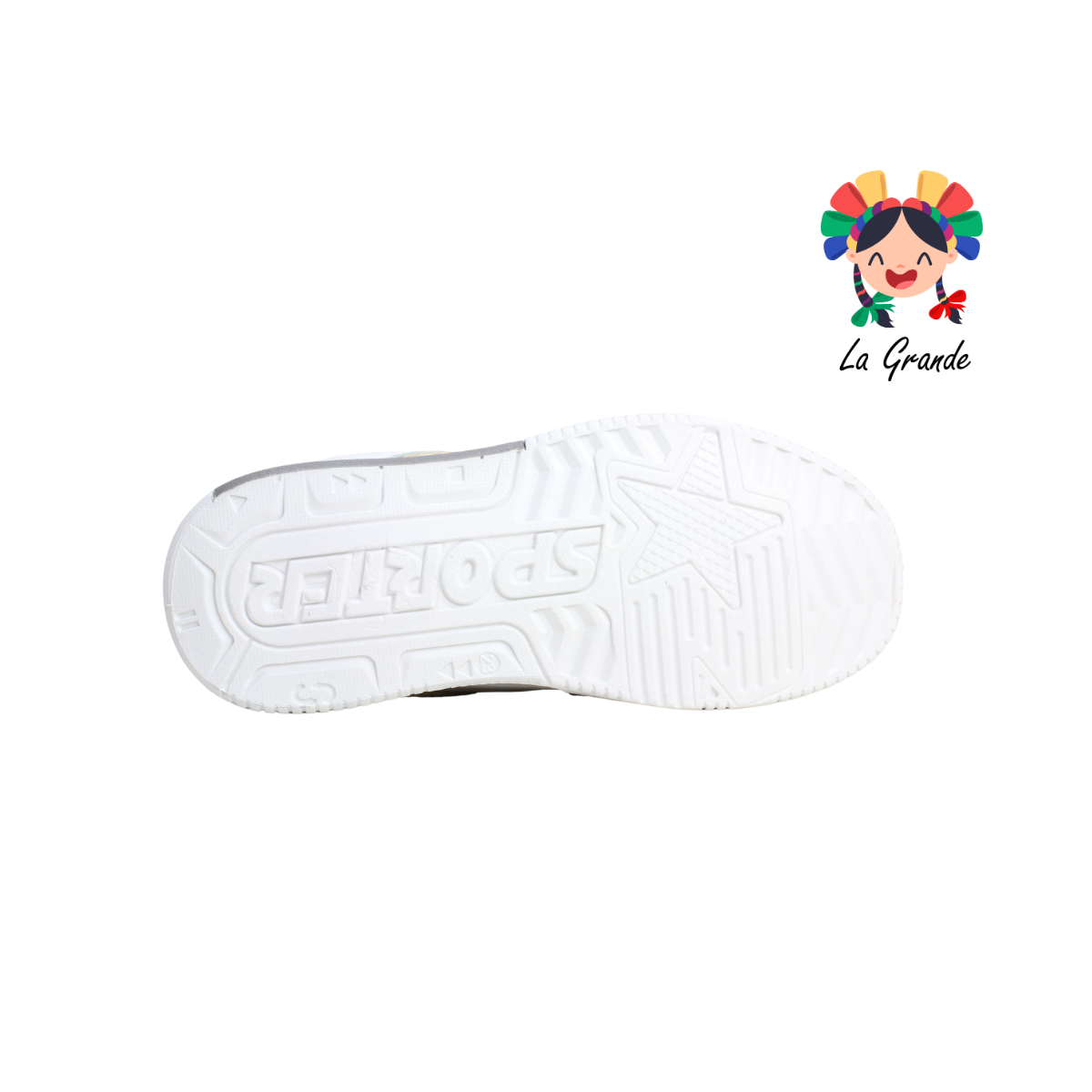 2316A-1F FOSUM Gris Blanco Sint Tenis Casual para Dama