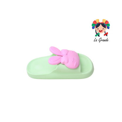 2301-A XTB Conejo Multicolor Sintético Sandalia de Playa o Baño para Dama