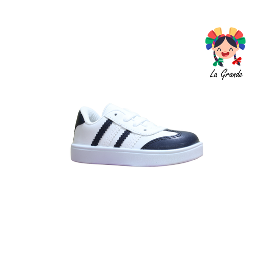 28037 PEKE KIDS Marino Blanco Sint Tenis Casual para Bebé, Niña y Niño
