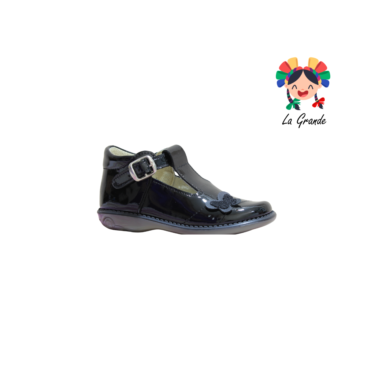 356 WIZZYZ Negro Charol Zapato Niña