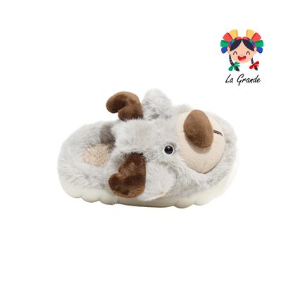 SJT-00036 MT Multicolor Reno Pantufla Afelpada para Niña y Niño