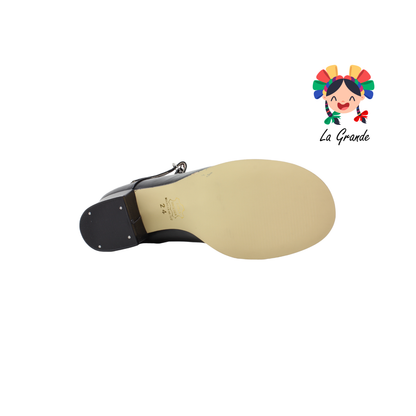 Escolta D'AIME Negro Piel Zapato Escolar para Dama
